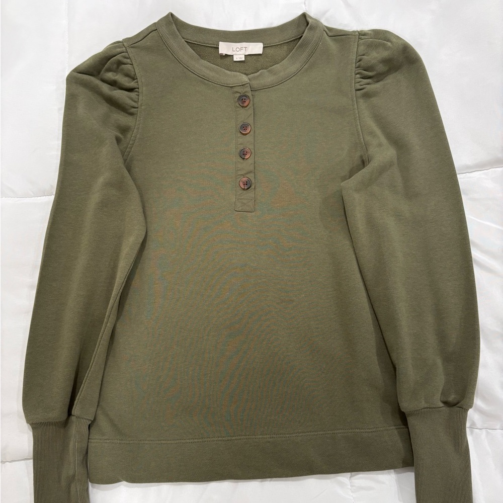 LOFT Sage Green Women's Sweatshirt